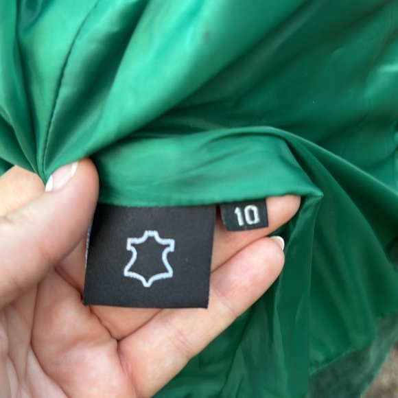 Carrie Hoxton ‘Brando’ green suede moto jacket, size 10UK (6US) - Picture 10 of 12